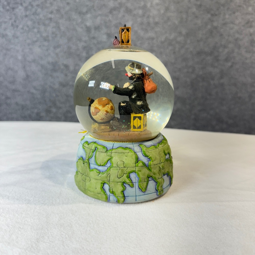 Jim Shore Heartwood Creek‎ Clown Globe Around the World Music Box